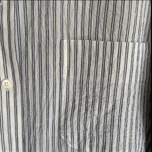 Vince Striped Boxy Button Down - Picture 6 of 14